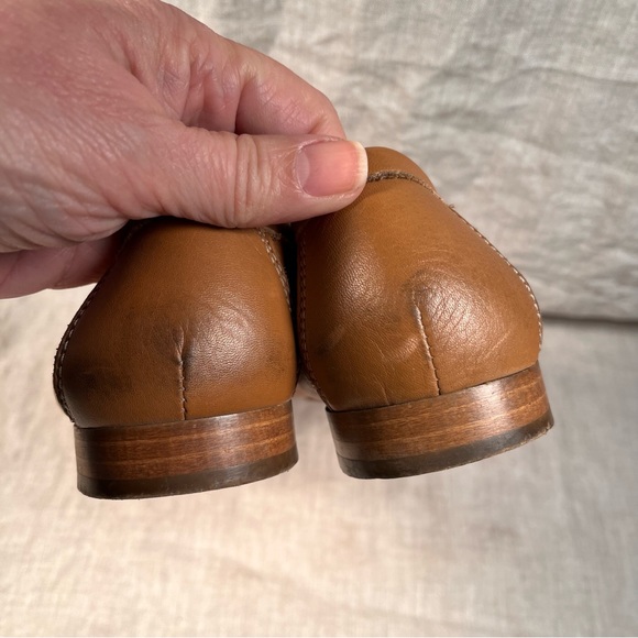 Coach tan leather flower tassel loafers 7 - Picture 5 of 7